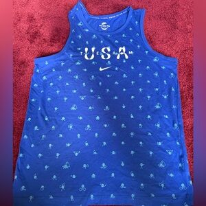 New Nike Team USA Olympic Club Tank Top Vest Blue FN0879 Men’s Medium